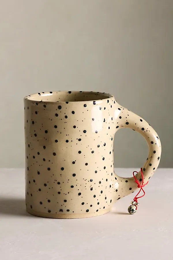 Okay Objects Polka Dot Mug - Black, Stoneware product