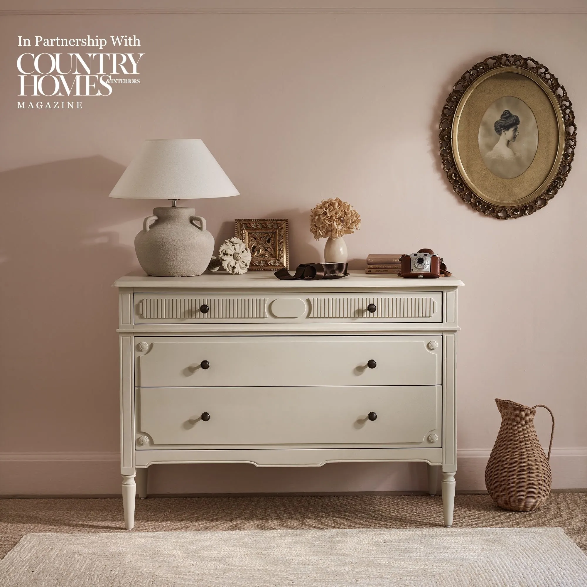 Avenue d'Amour Chest of Drawers - Oatmeal by French Bedroom