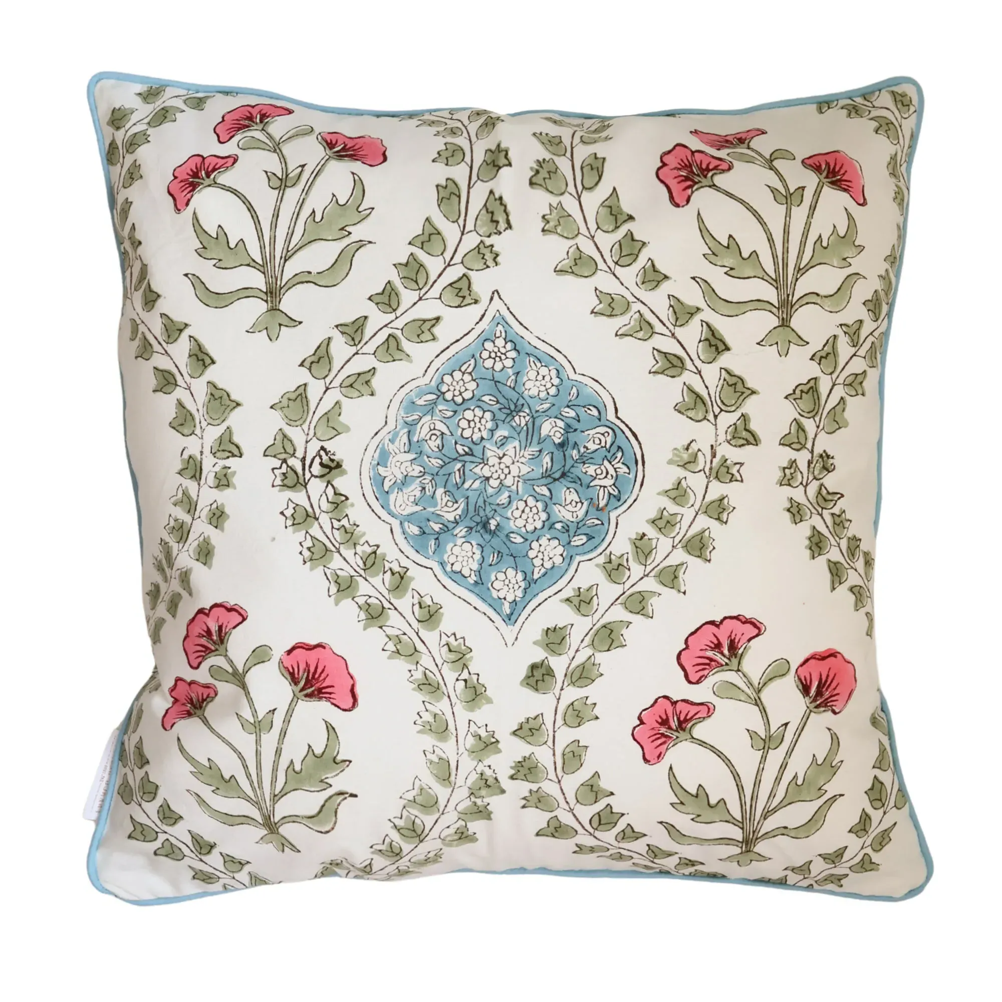 Buta Garden Trellis Cushion - Ivory, Cotton product