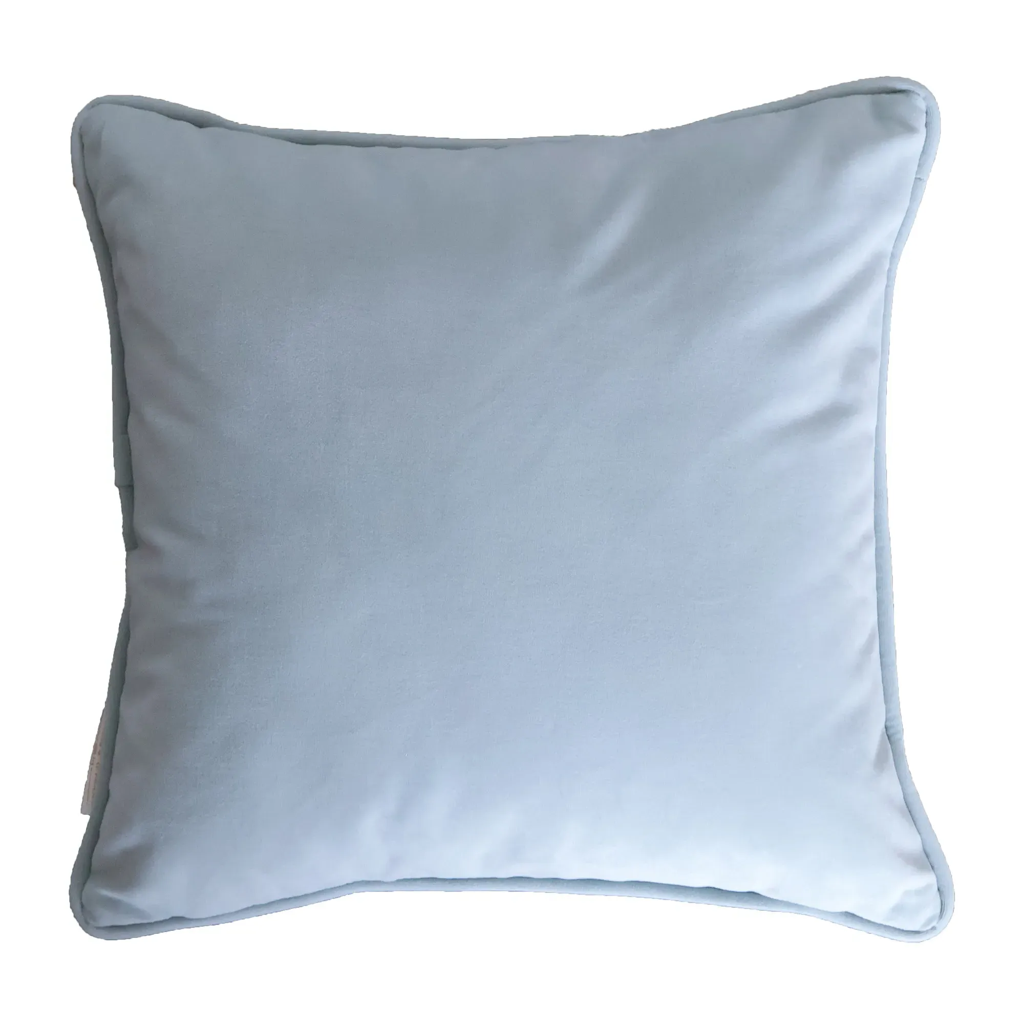Debutante Cushion with Piped Edge - Blue, Velvet product