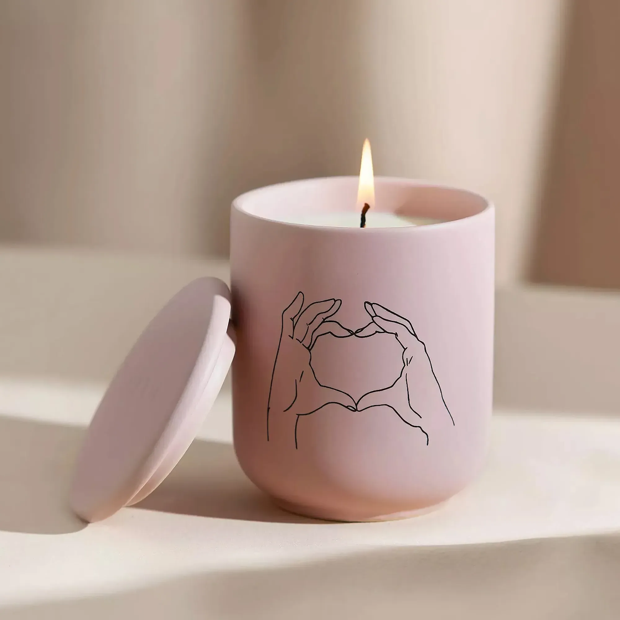 Endless Embrace Ceramic Candle - Blush Pink product