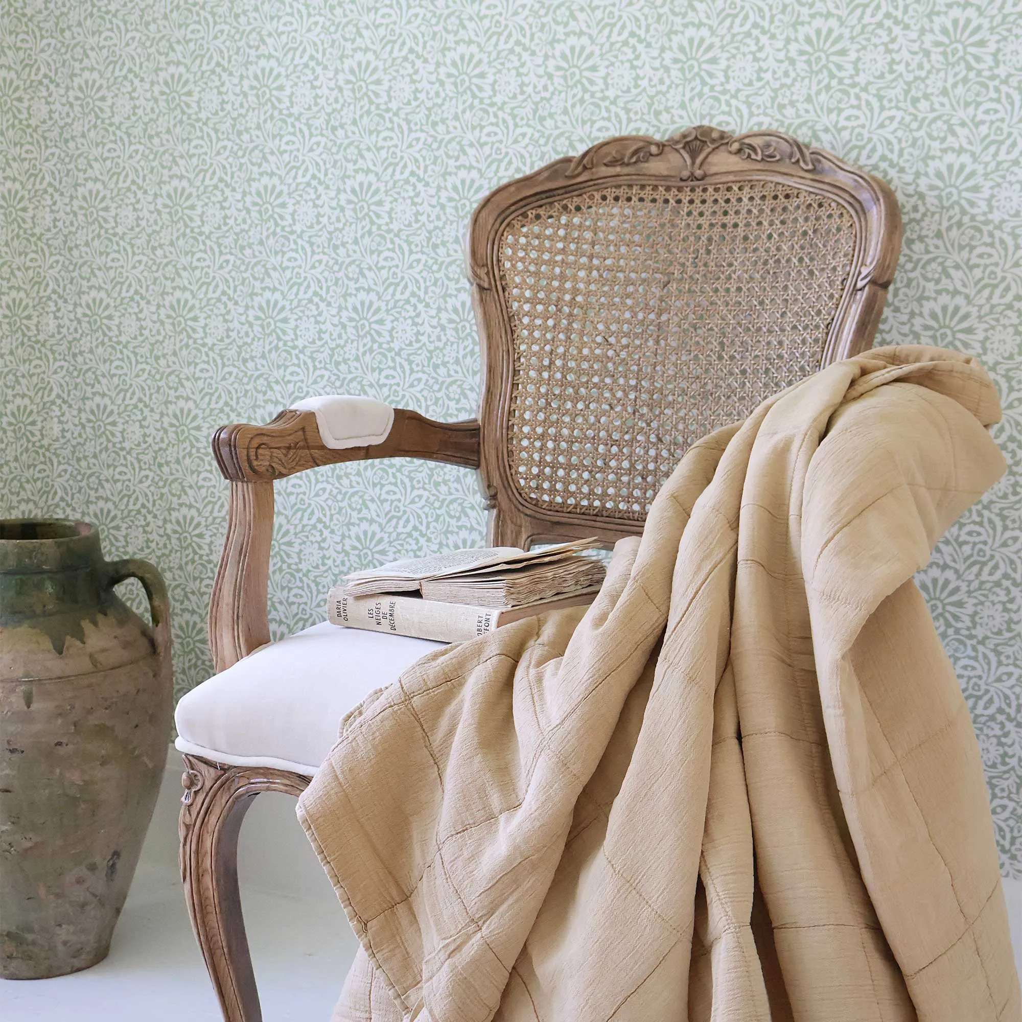 Hermione Bedspread - Roasted Cashew, Cotton product