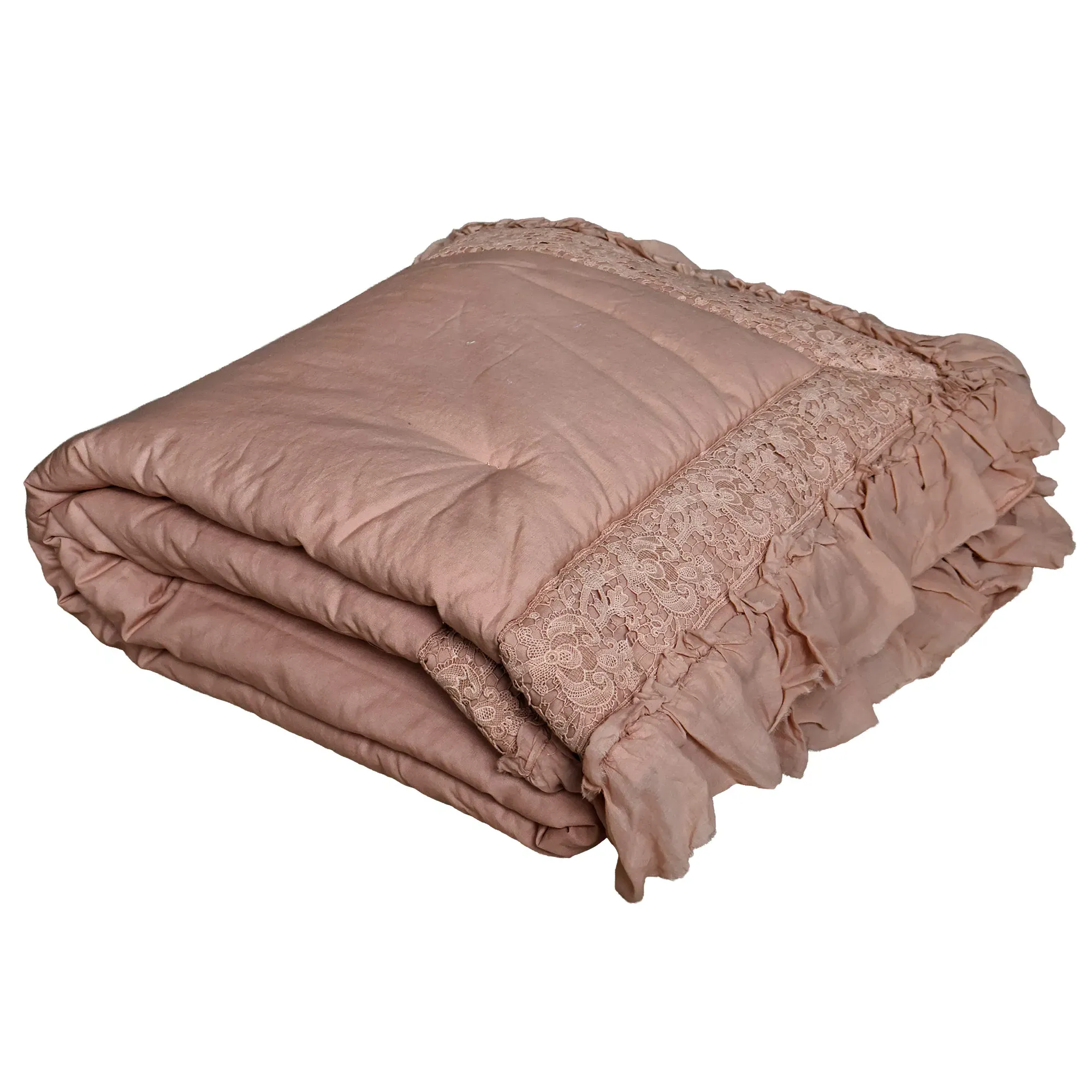 Hideaway Lace Bedspread - Blush Pink, Cotton product