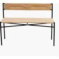 Amalfi Bench - Brown, Woven Cotton