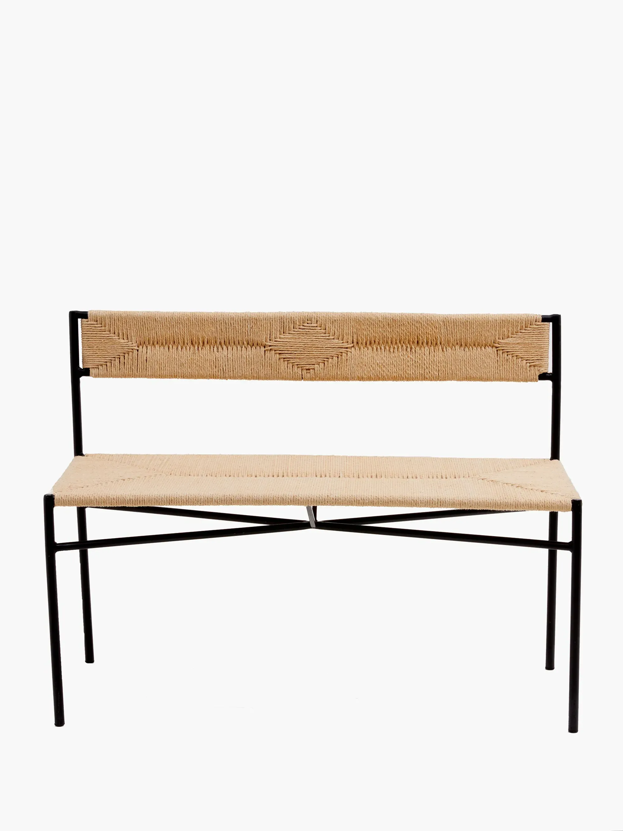 Amalfi Bench - Brown, Woven Cotton image