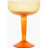 Ambra Recycled Coupe Glass - Orange