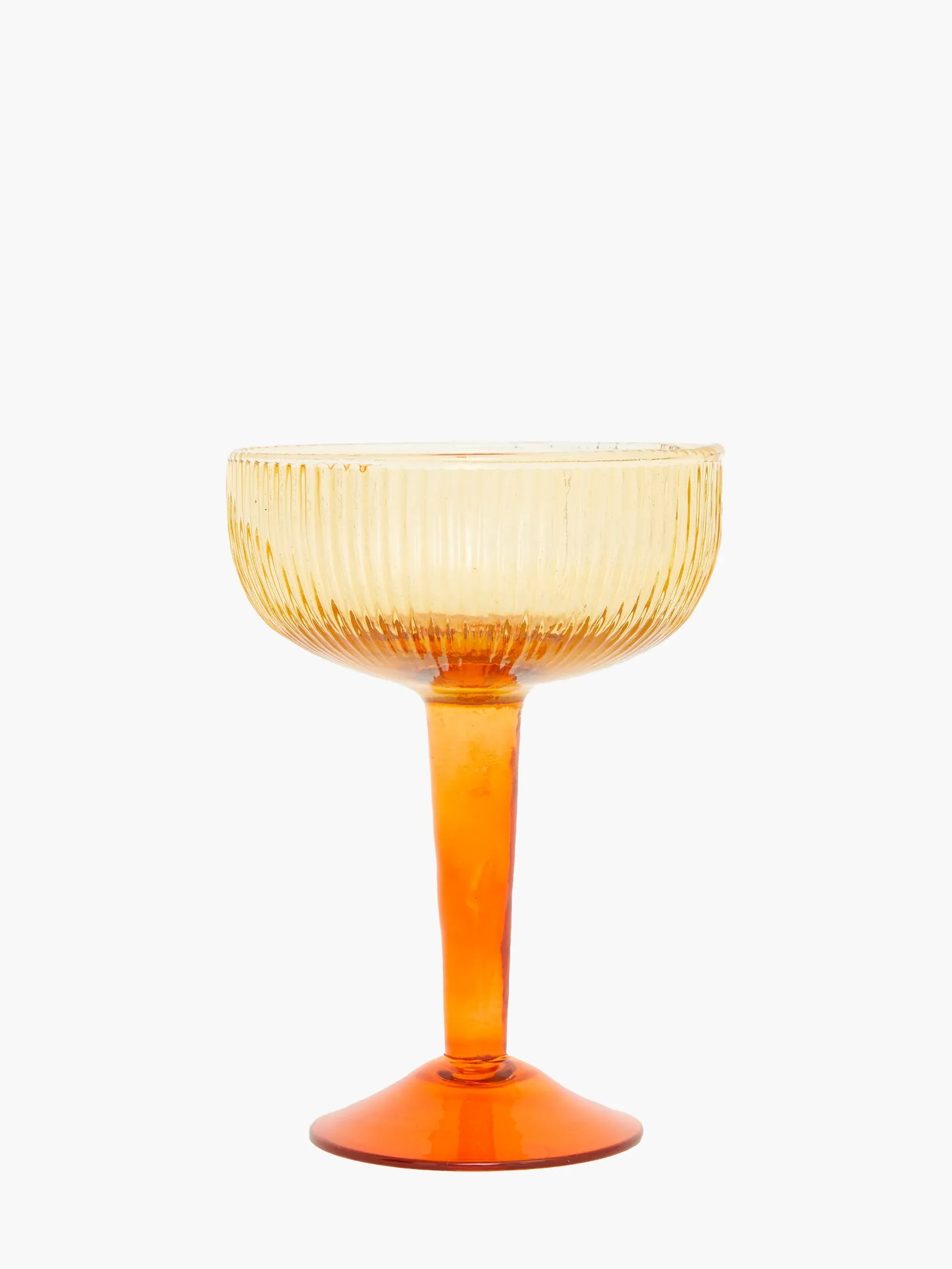 Ambra Recycled Coupe Glass - Orange