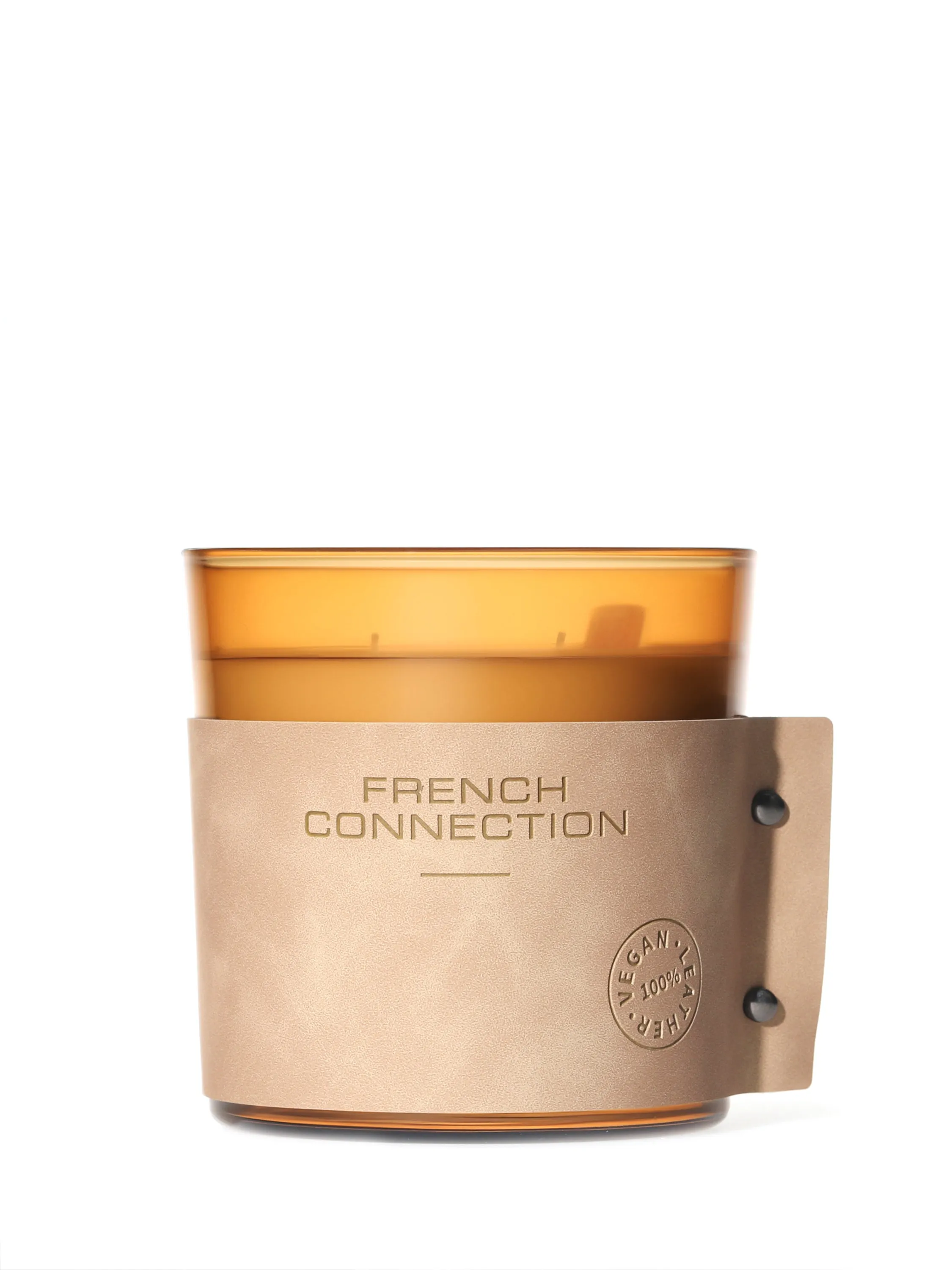 Bergamot & Amberwood Vegan Leather Candle - Brown product