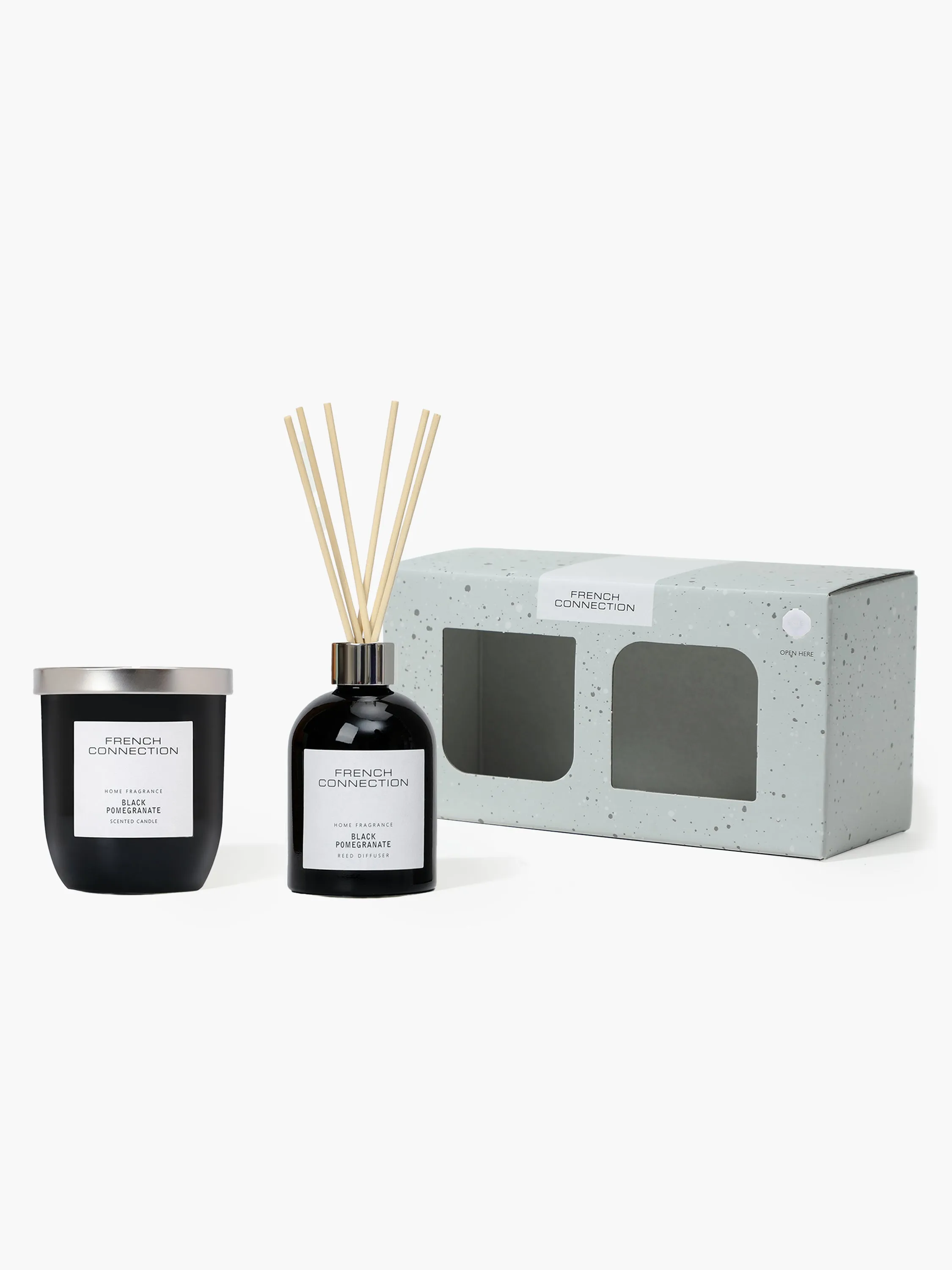 Black Pomegranate Candle & Diffuser Set - Black product
