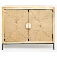 Bunai Two Door Cabinet - Natural, Mango Wood