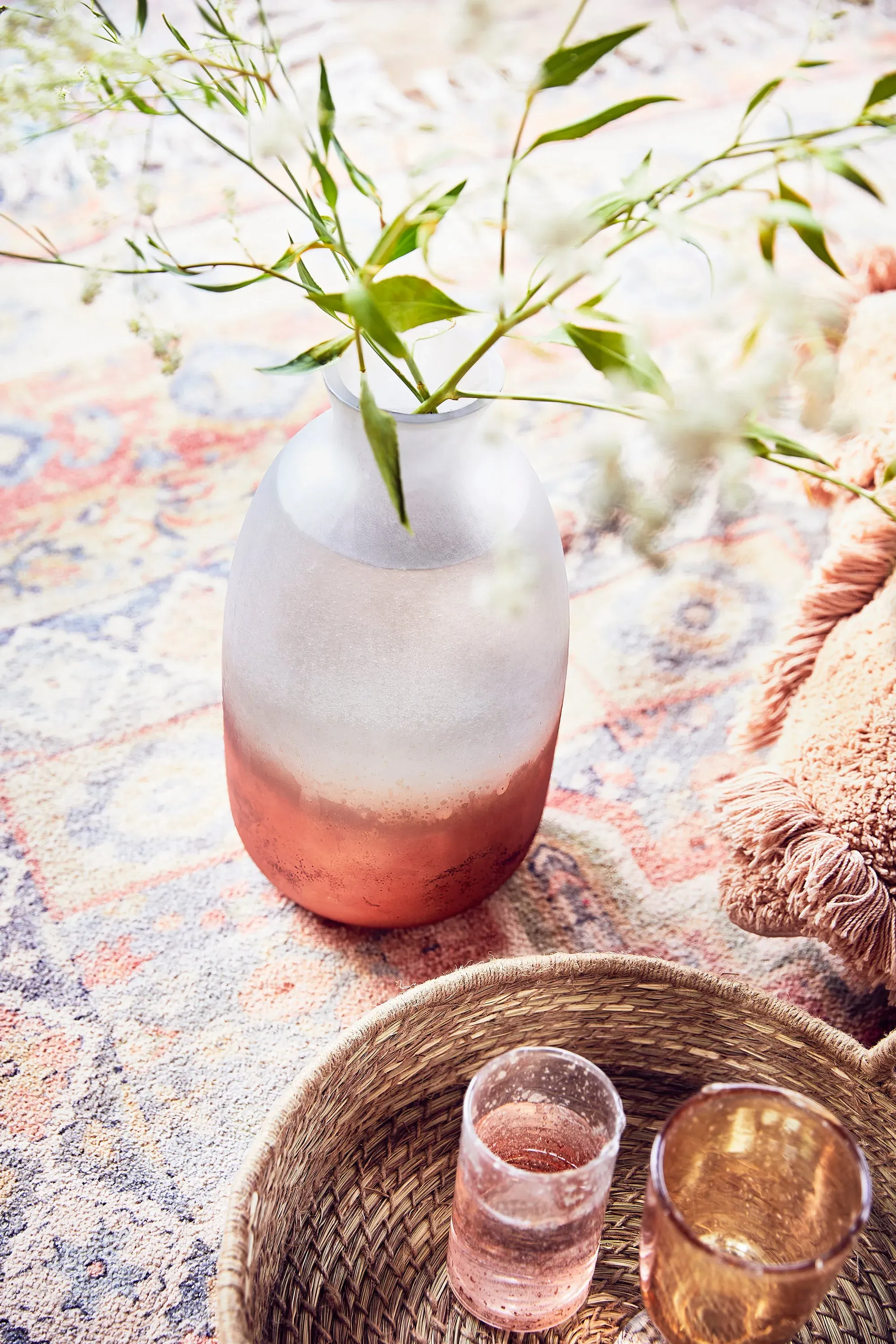 Copper Ombre Vase - Brown, Glass image