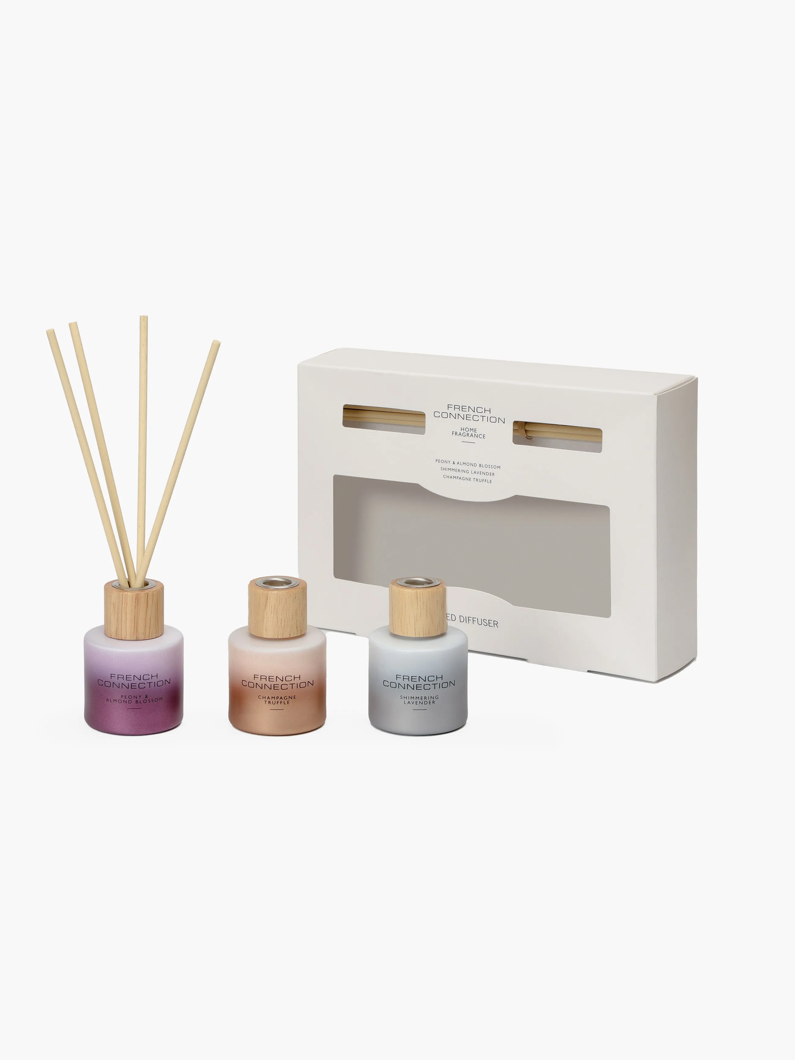 Couture Set of 3 Liquid Diffusers - White, Metallic product