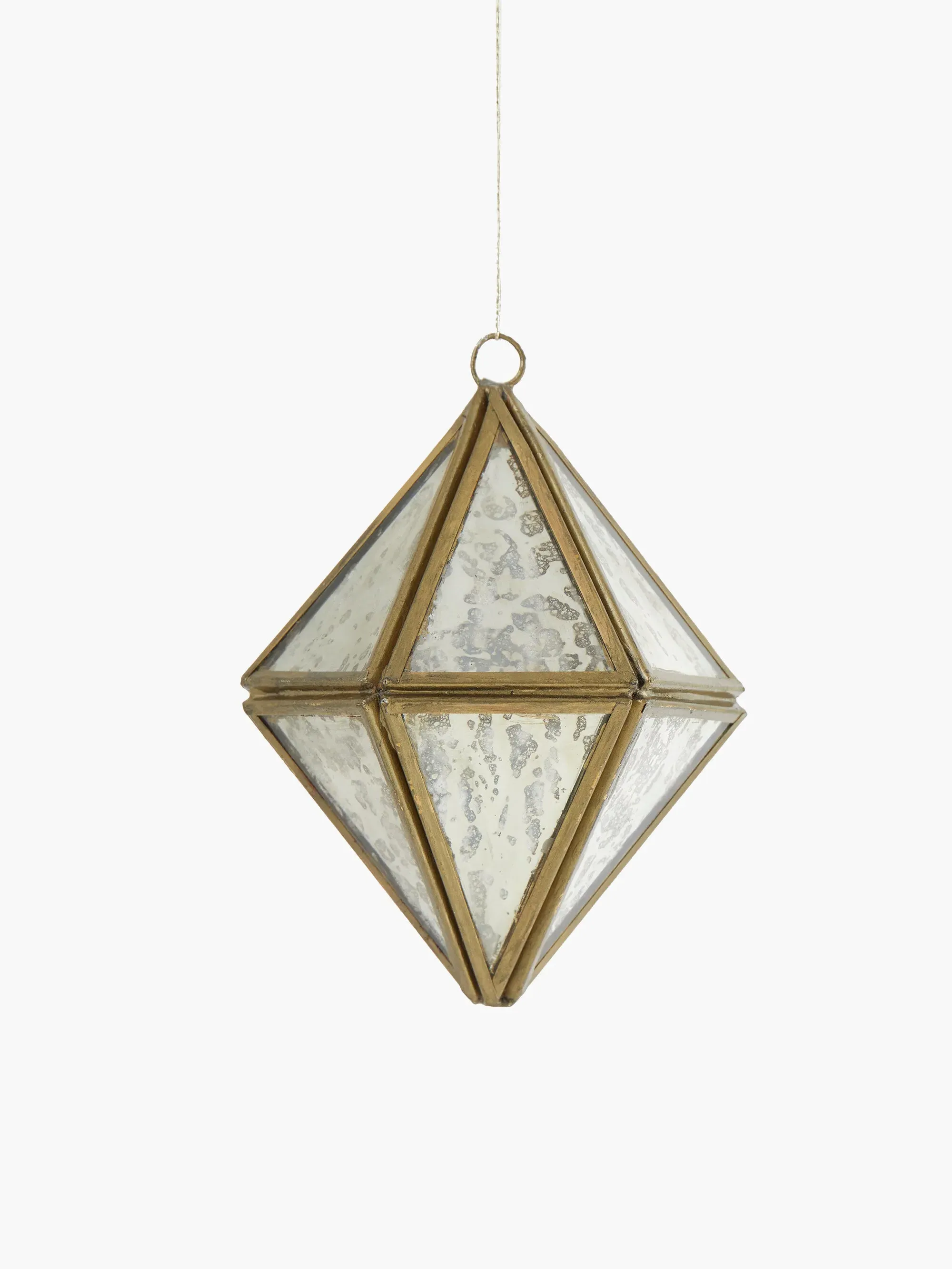 Diamond Bauble Ornament - Gold, Glass image