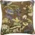 Flora Square Cushion - Green, Cotton