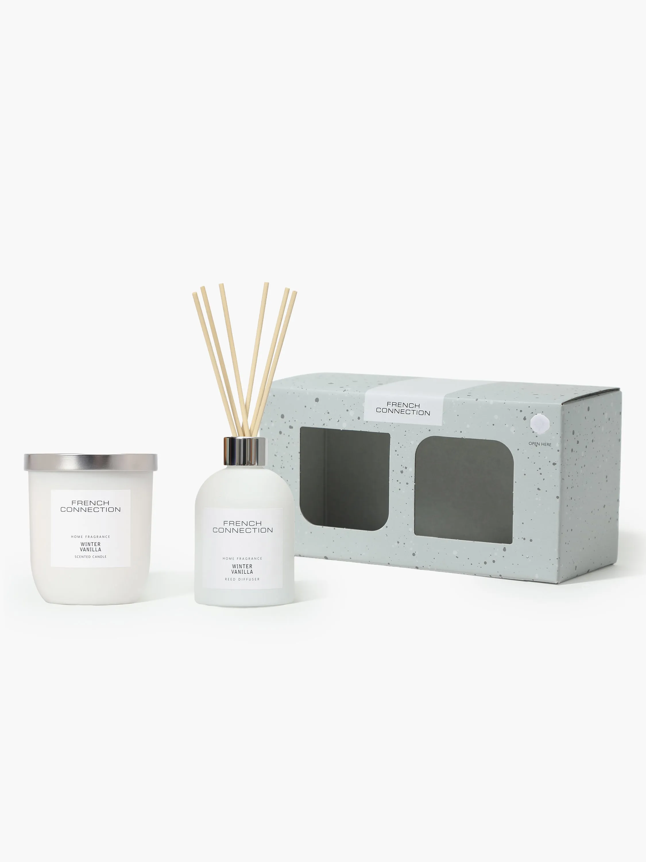 French Connection Winter Vanilla Candle & Diffuser Set - White product