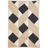 Kudu Seagrass Rug - Black, Jute