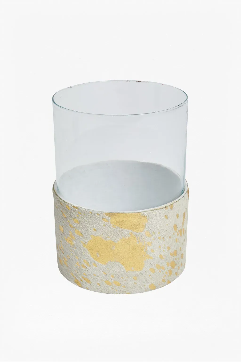 Large Candle Holder - Natural Cream, Cowhide image