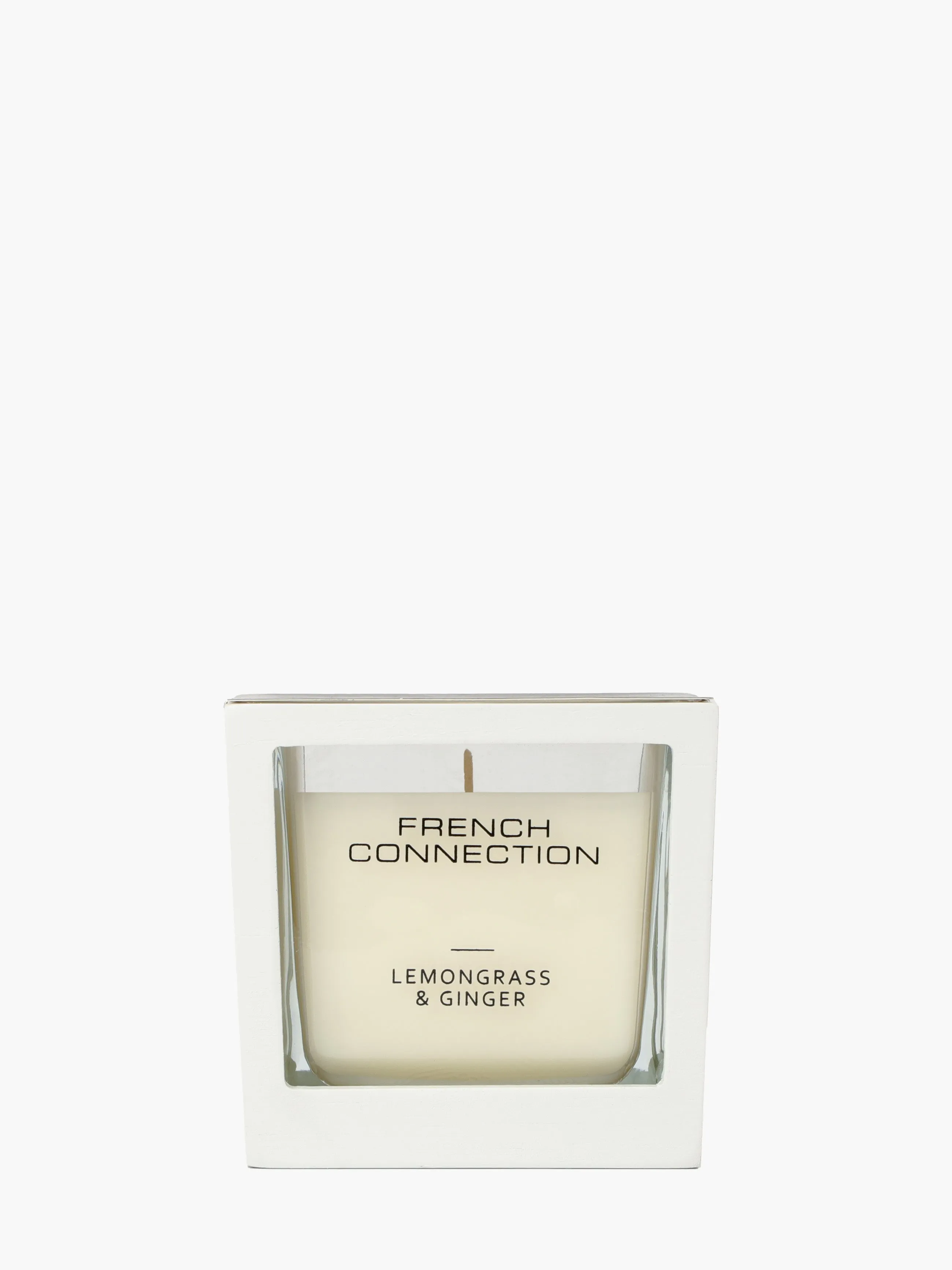 Lemongrass & Ginger Square Candle - White, Shea Butter Wax product