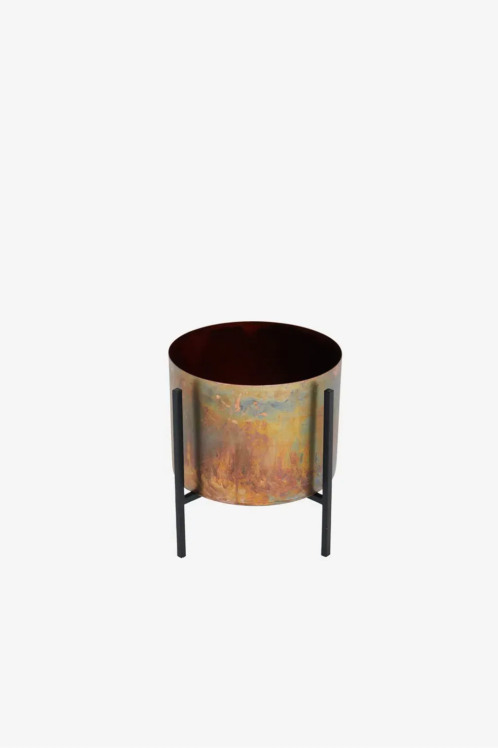Molten Copper Round Desktop Planter - Bronze image
