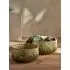 Ombre Rattan Storage Baskets Set of 2 - White, Green