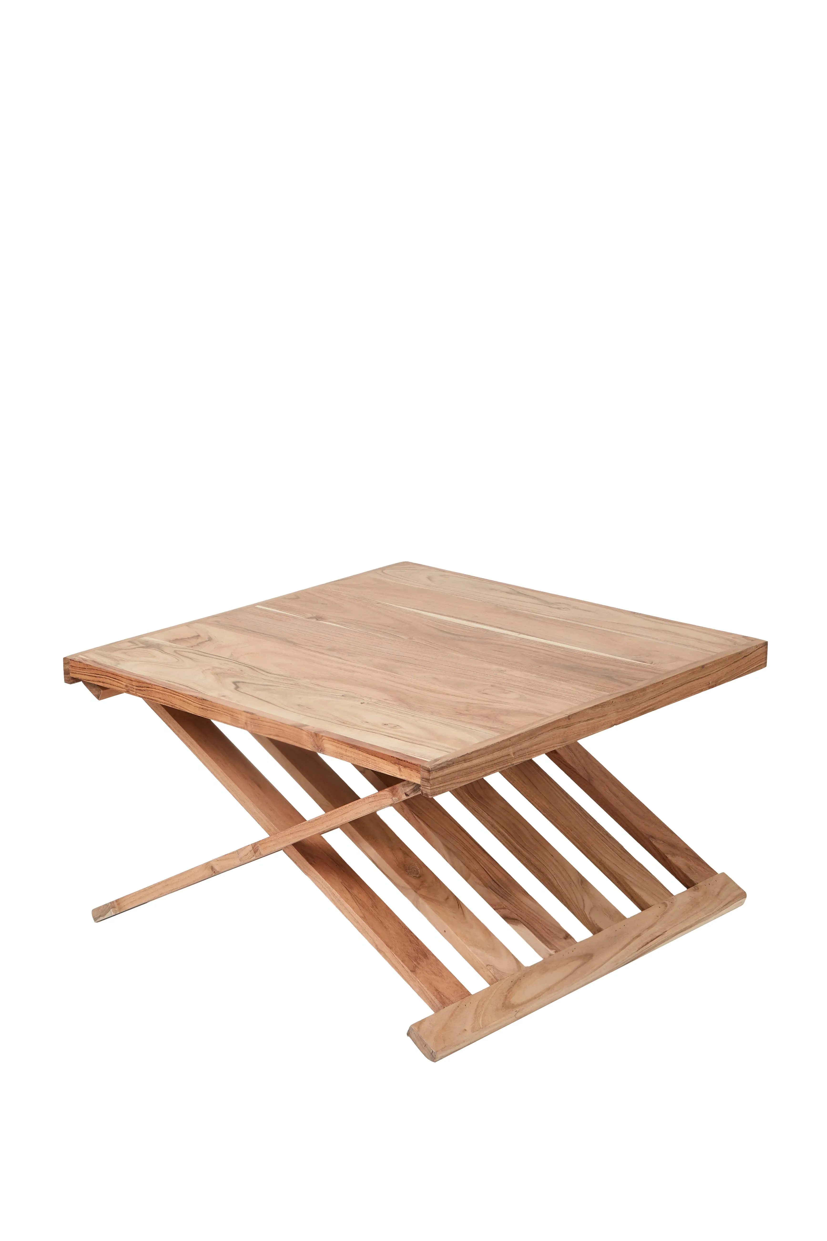 Parallel Folding Coffee Table - Natural Wood image