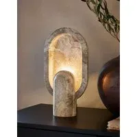 Rapoko Table Lamp - Natural Brown, Marble