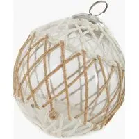 Roped Orb Bauble Ornament - Clear