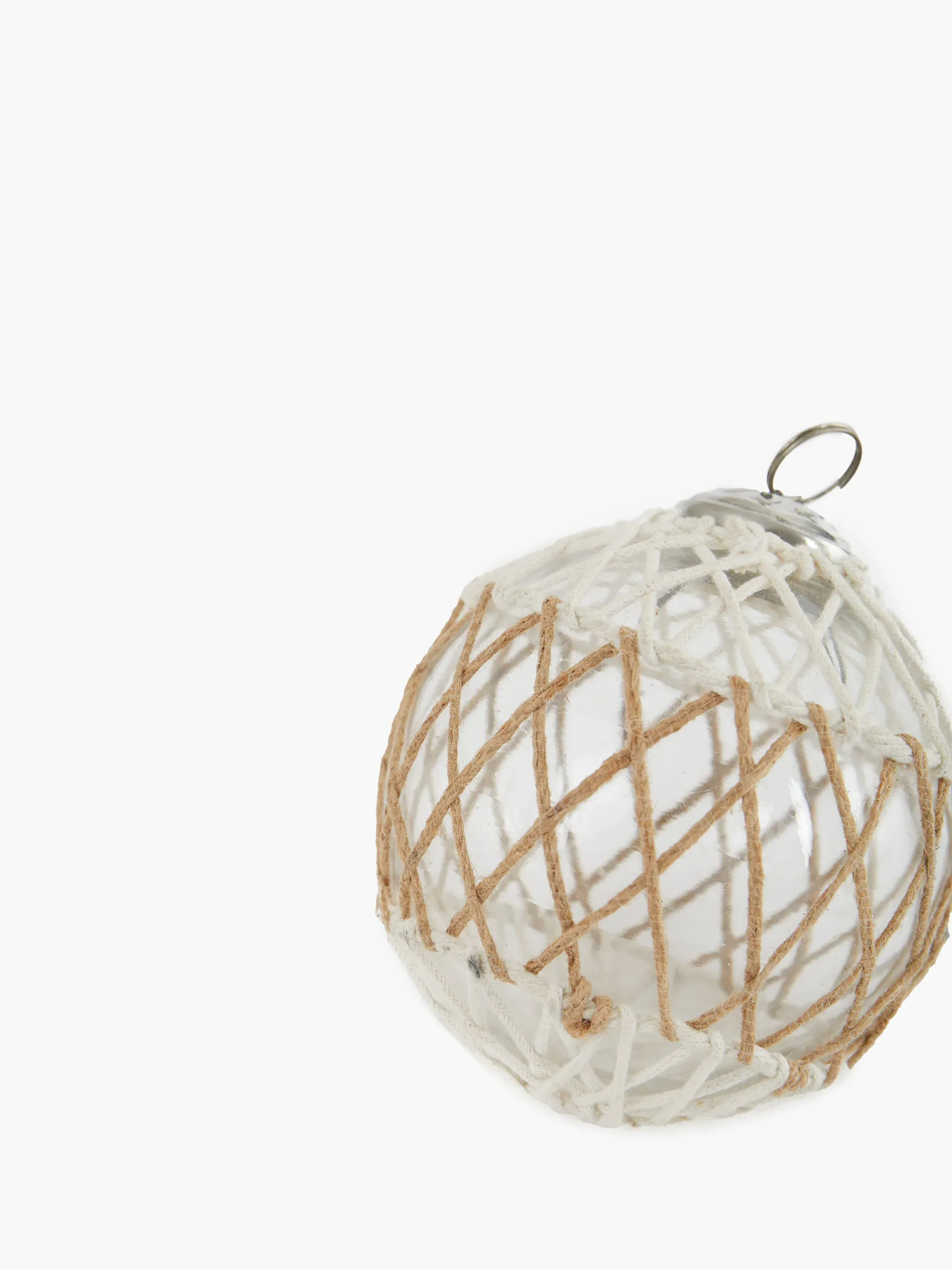 Roped Orb Bauble Ornament - Clear image