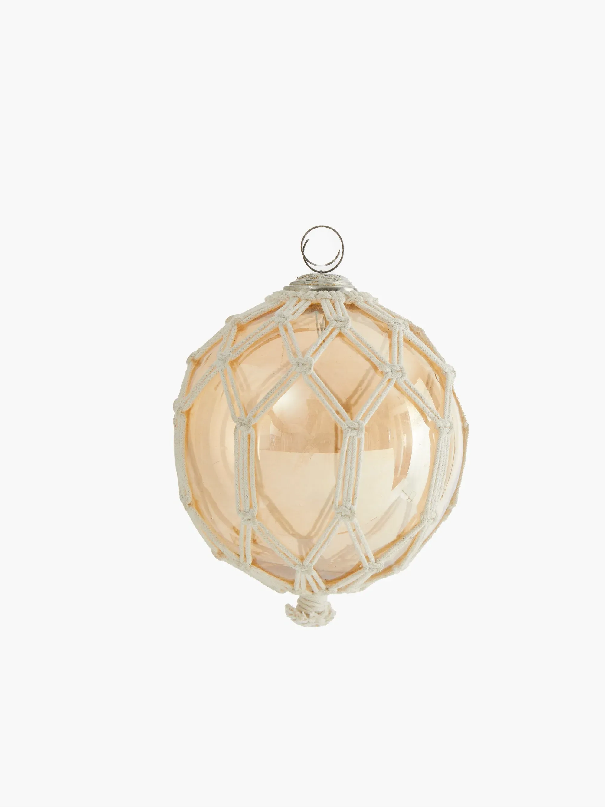 Roped Orb Bauble Ornament - Gold