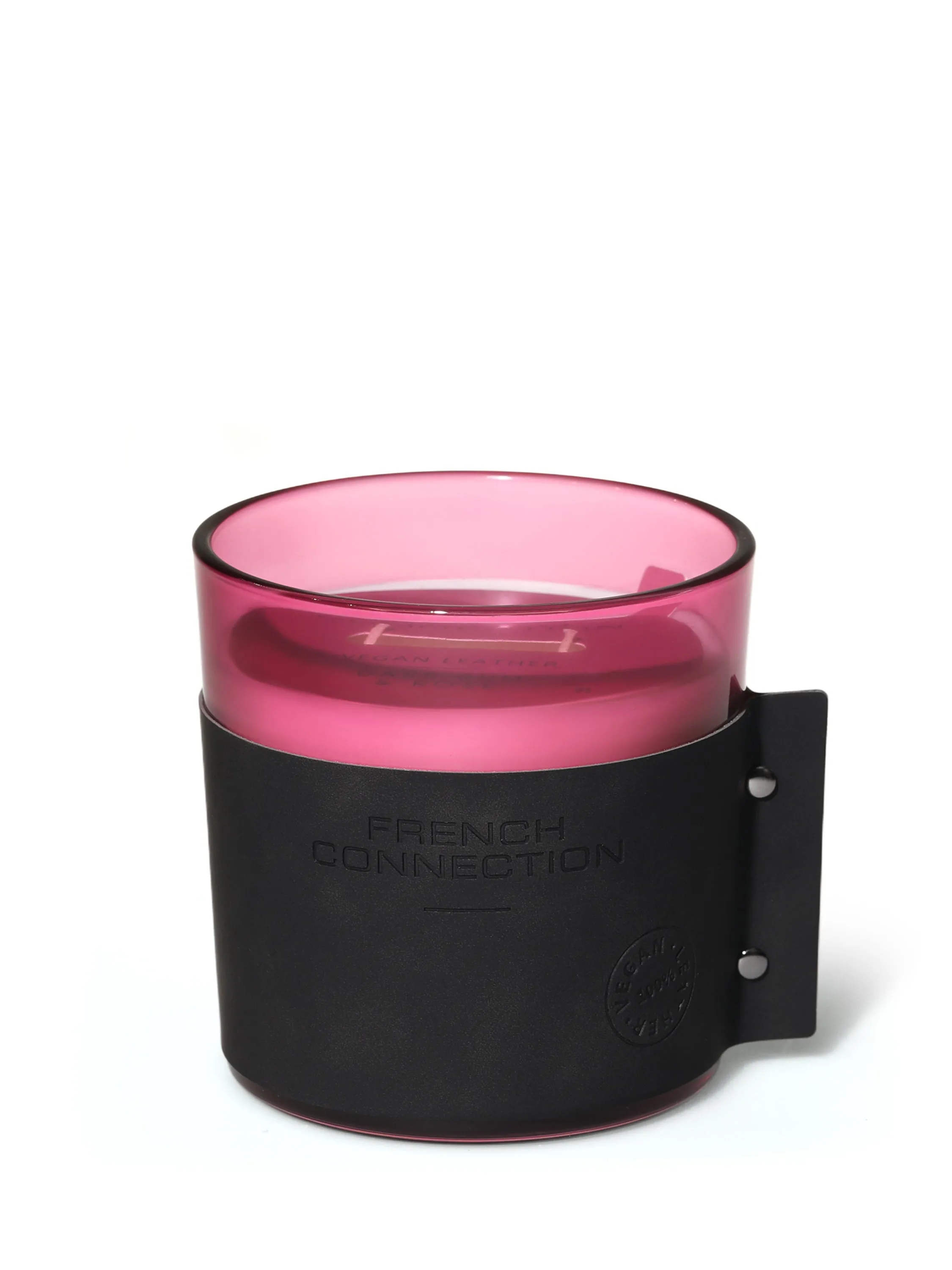 Rum Rose Round Candle - Pink, Vegan Leather product