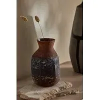 Rust Effect Glass Vase - Brown