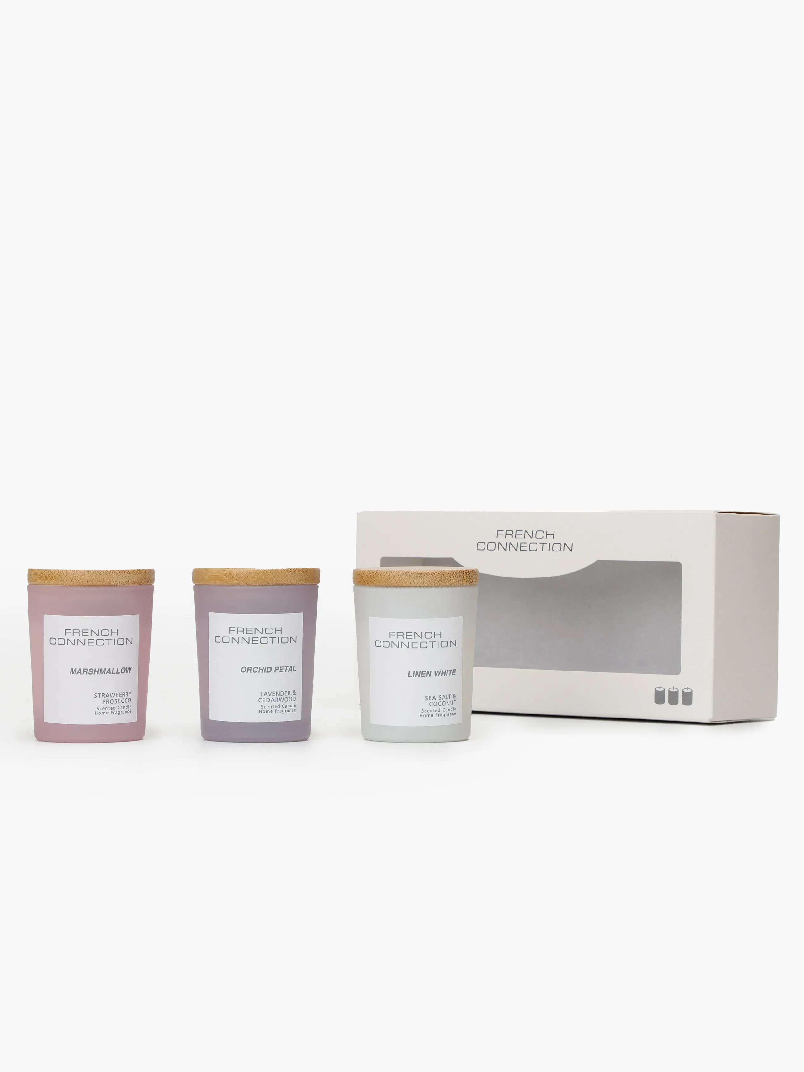 Serenity Set of 3 Scented Candles - White, Shea Butter Wax product
