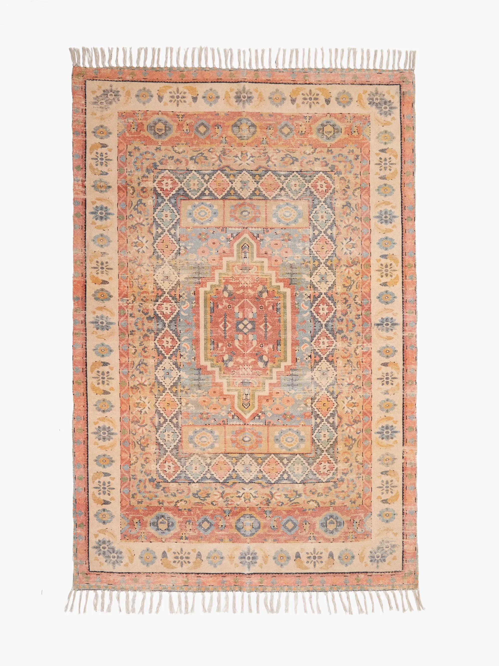 Shanaya Chenille Rug with Tassels - Golden, Cotton image