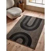 Swati Large Jute Rug - Black
