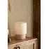 Travertine Cylinder Table Lamp - Brown