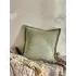 Washed Velvet Square Cushion - Green