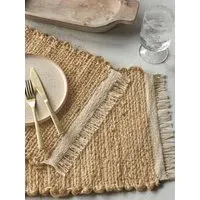Watamu Square Placemats Set of 2 - Brown, Jute