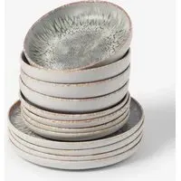 Westcott 12 Piece Dinner Set - Natural Grey, Stoneware