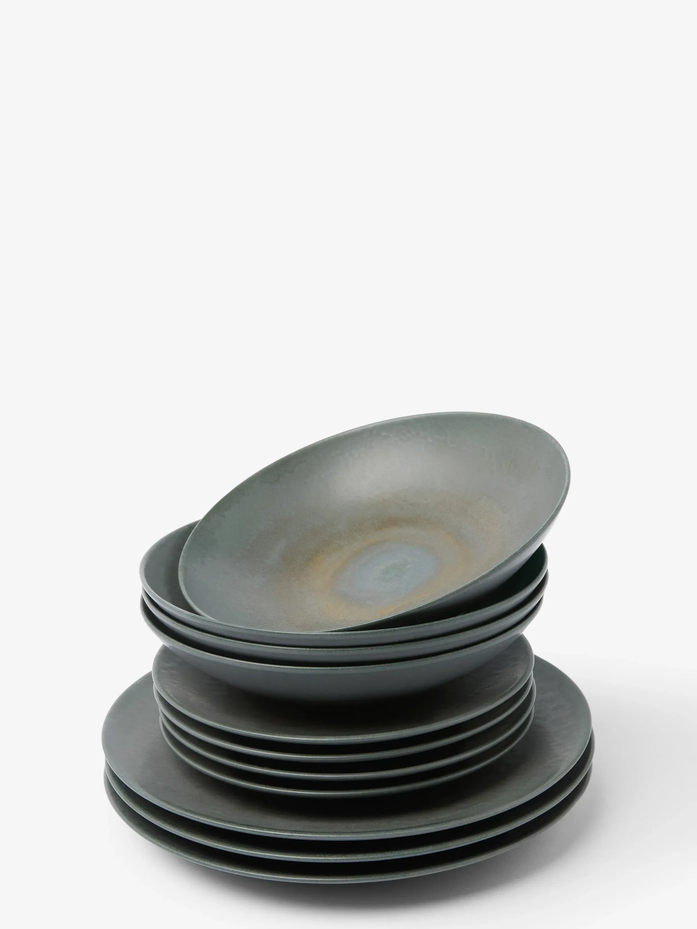Zinc 12 Piece Dinner Set - Black, Stoneware image