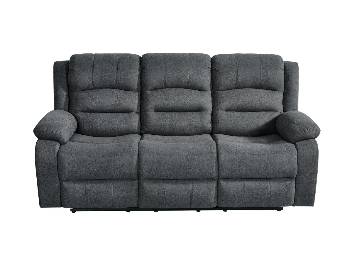3-Seater Electric Recliner Sofa - Grey, Chenille