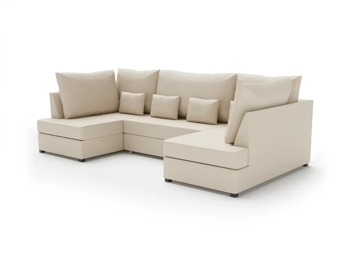 U-Shaped Sofa Bed with Storage - Kensington Fabric