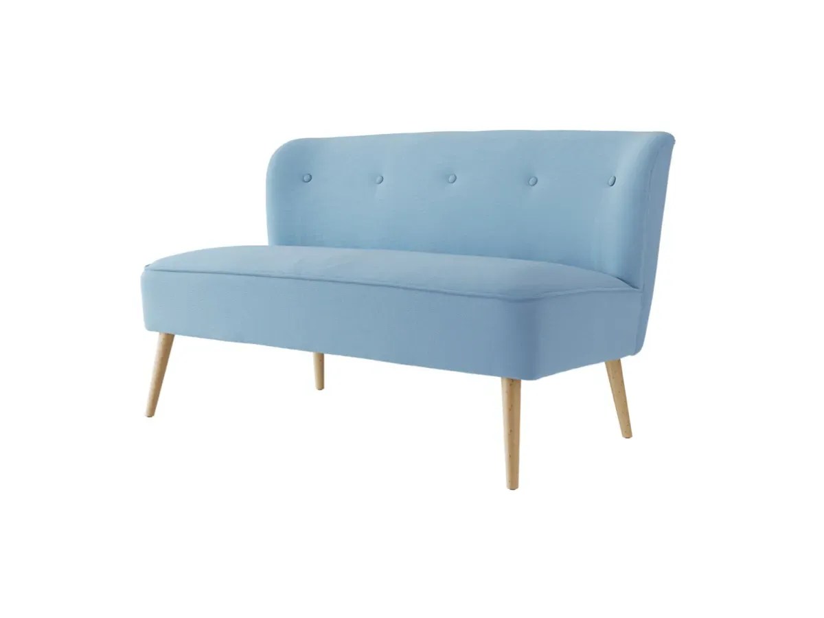 2-Seater Sofa Armless Design - Blue, Fabric image