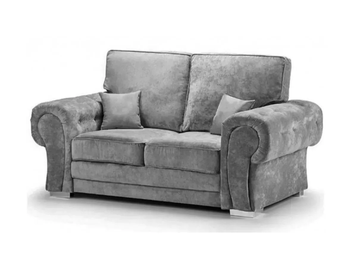 2-Seater Sofa with Removable Covers - Grey, Fabric image