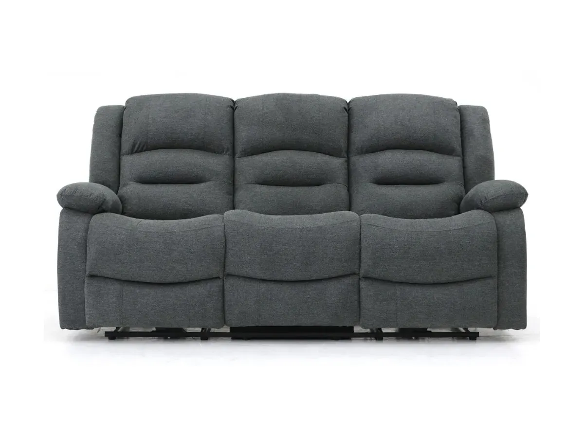 3-Seater Electric Recliner Sofa - Grey, Chenille