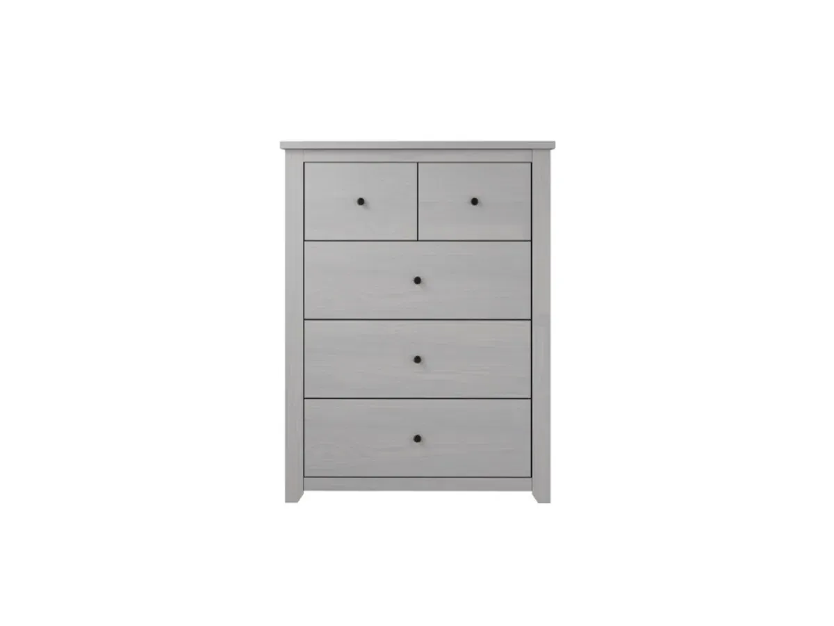5-Drawer Chest with Antique Handles - Solid Wood image
