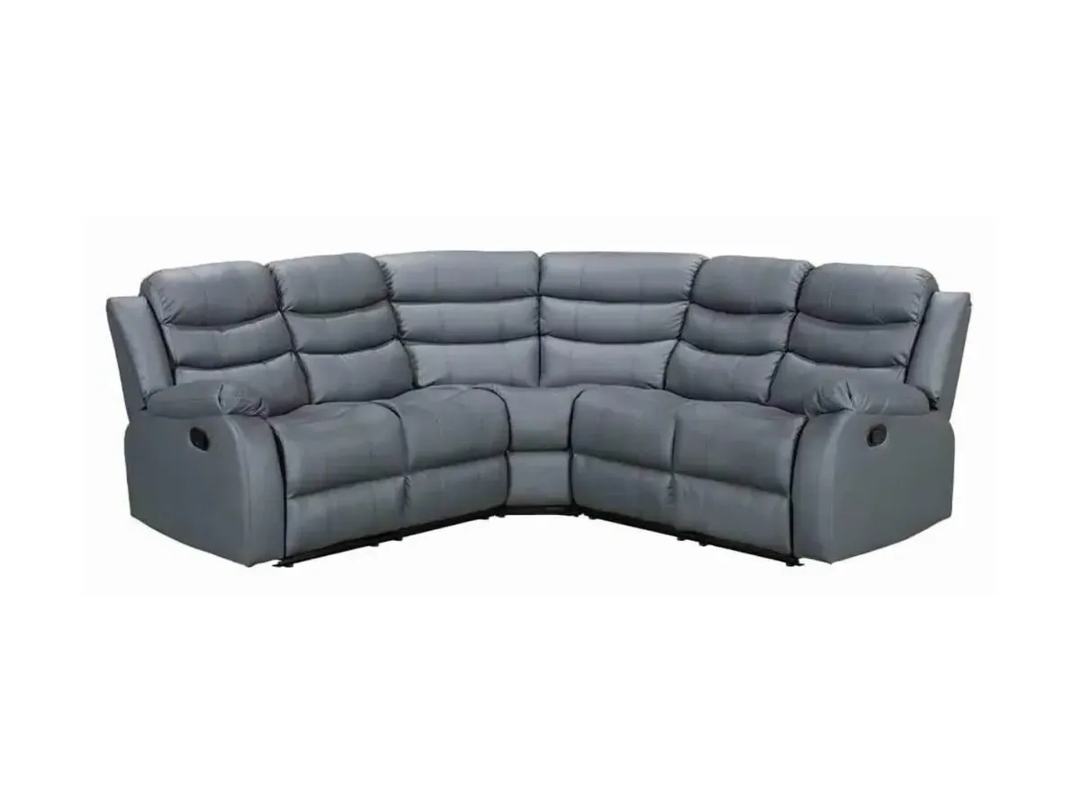 5-Seater Corner Sofa with Recliners - Faux Leather