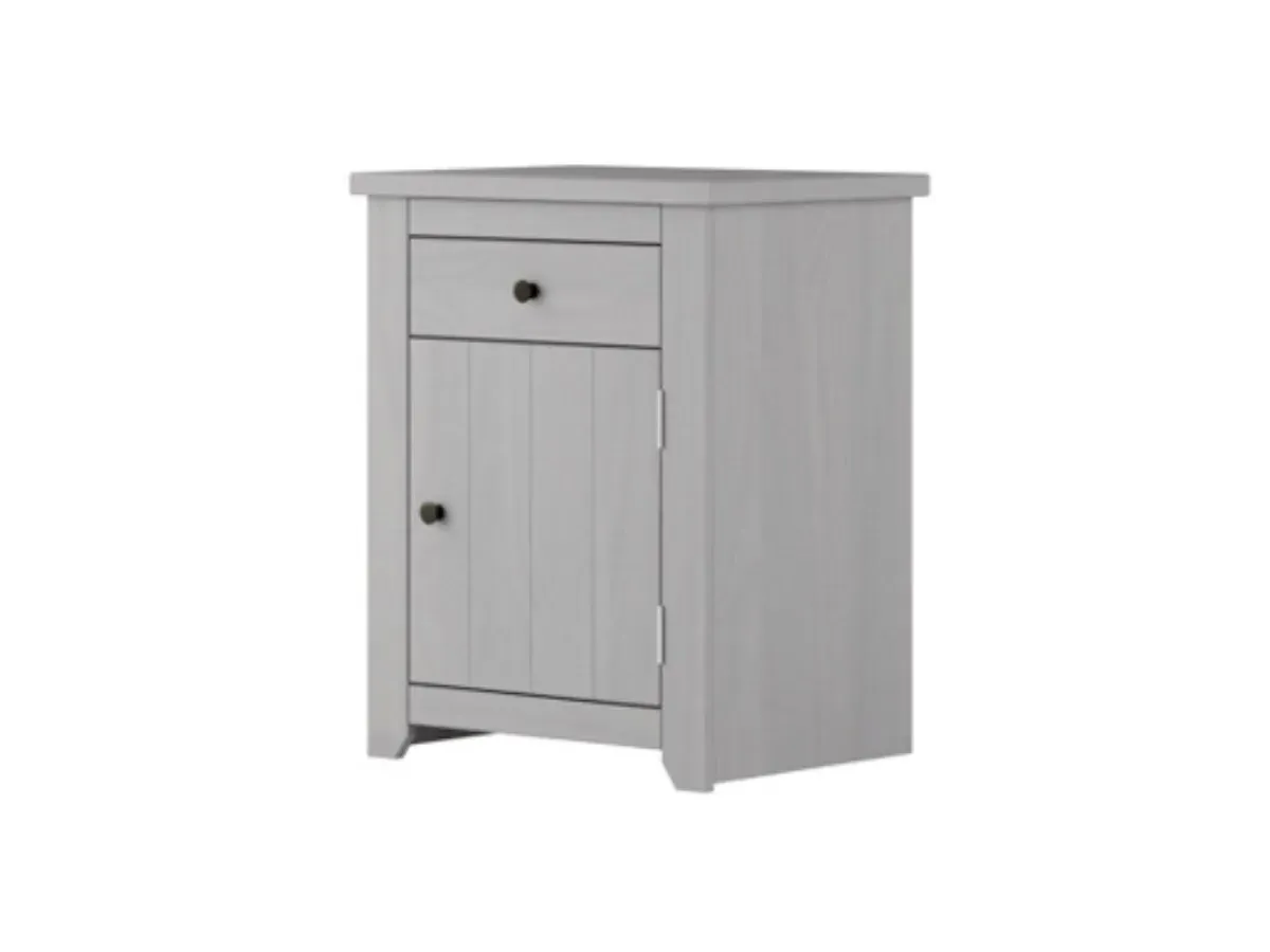 Compact Bedside Cabinet with Drawer - Solid Wood image