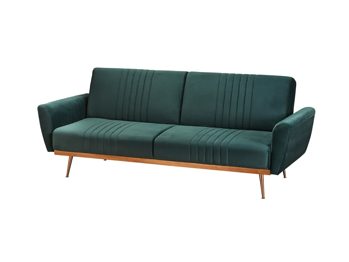 Convertible Sofa Bed with Storage - Velvet
