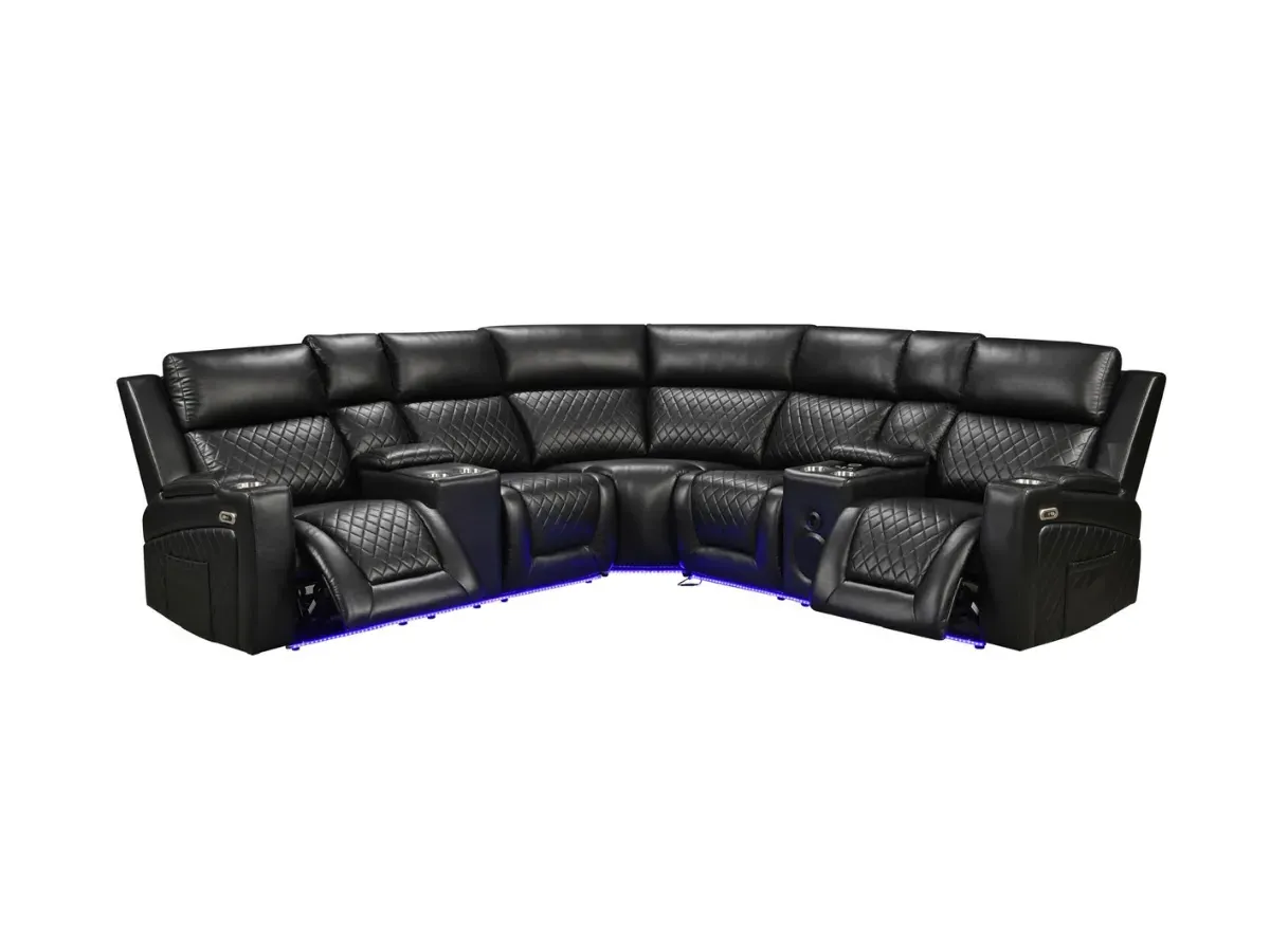 Corner Electric Recliner Sofa - Aire Leather image