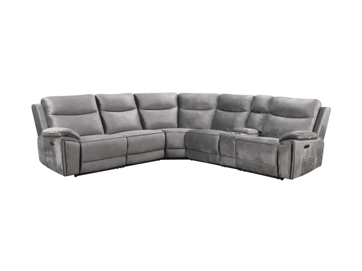 Corner Electric Recliner Sofa - Microfiber